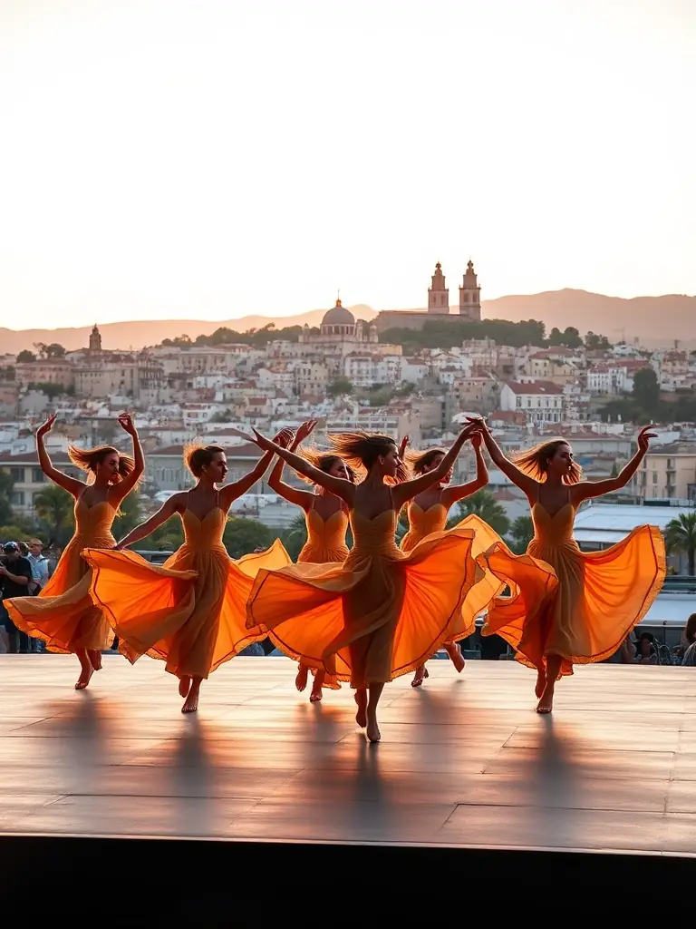 A captivating image of a dance performance taking place in a unique outdoor setting at ROCS ET SOURCES, highlighting the innovative and experimental nature of the artistic residencies.